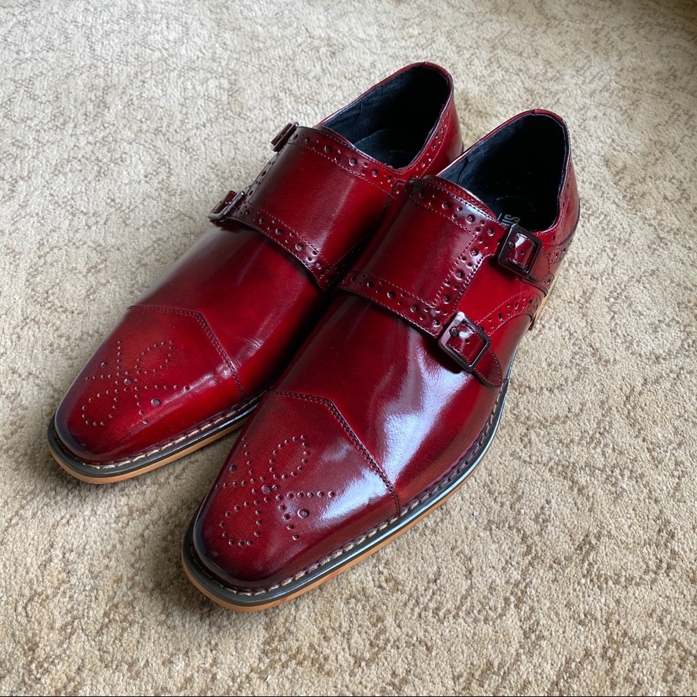 Stacy Adams Men's Tayton Cap Toe Double Monk-Strap